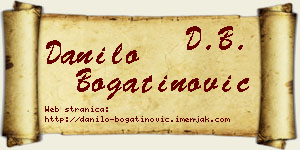 Danilo Bogatinović vizit kartica